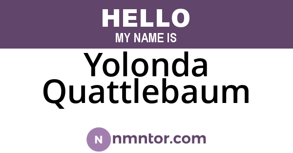 Yolonda Quattlebaum