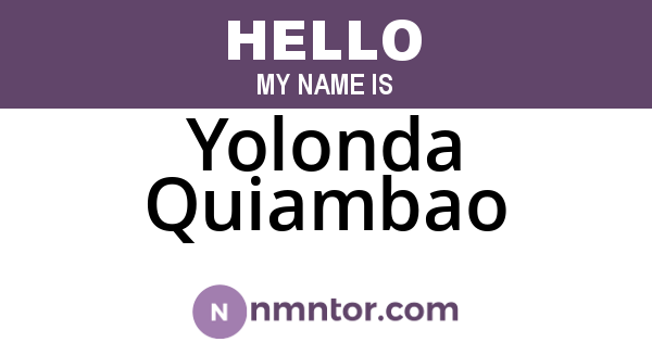 Yolonda Quiambao