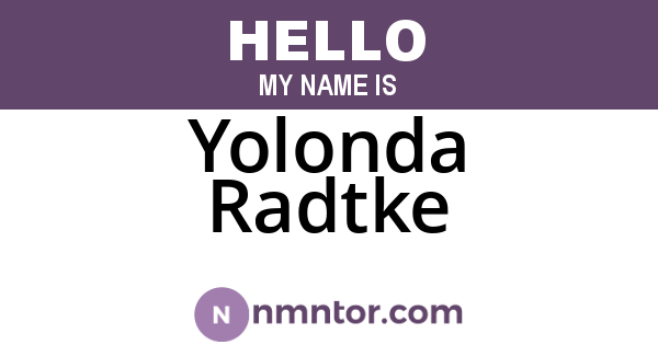 Yolonda Radtke