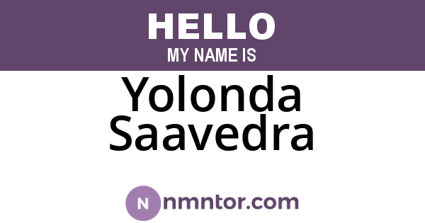 Yolonda Saavedra