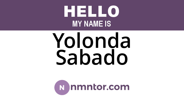 Yolonda Sabado