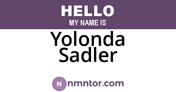 Yolonda Sadler