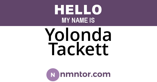 Yolonda Tackett