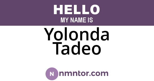 Yolonda Tadeo