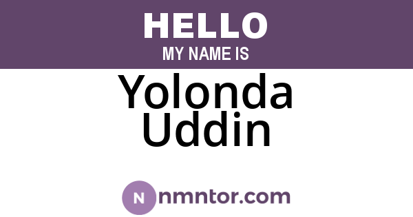 Yolonda Uddin
