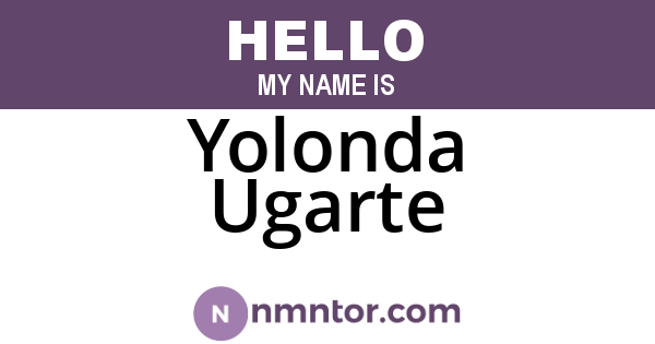 Yolonda Ugarte