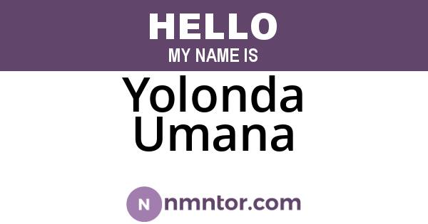 Yolonda Umana