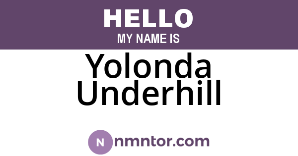Yolonda Underhill