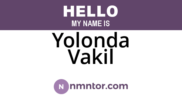 Yolonda Vakil