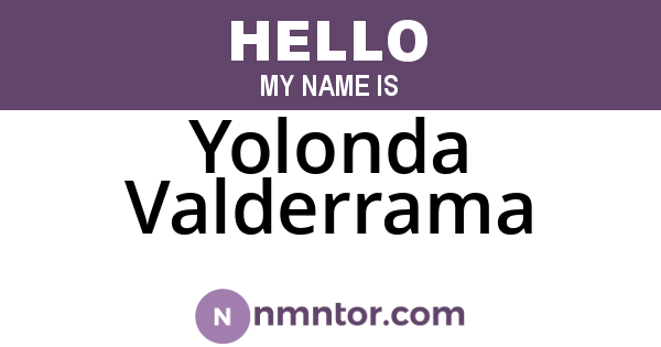 Yolonda Valderrama