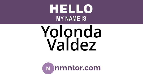 Yolonda Valdez