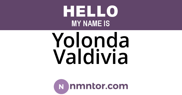 Yolonda Valdivia