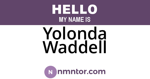 Yolonda Waddell