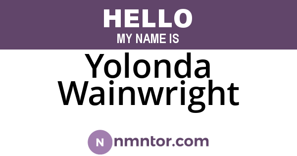 Yolonda Wainwright