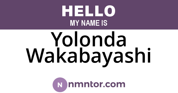 Yolonda Wakabayashi
