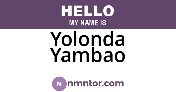 Yolonda Yambao