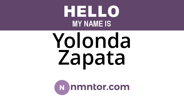 Yolonda Zapata