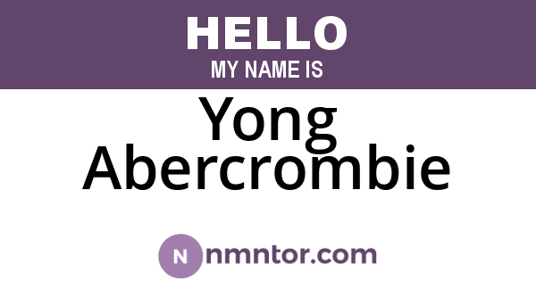 Yong Abercrombie