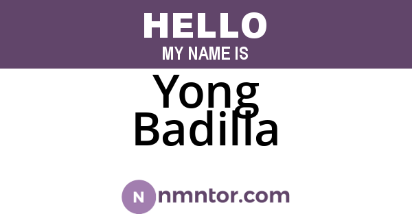 Yong Badilla