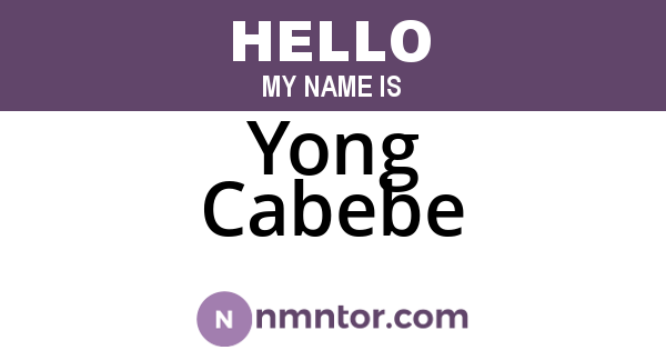 Yong Cabebe