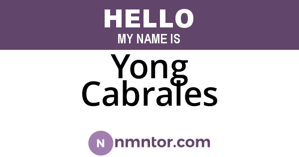 Yong Cabrales