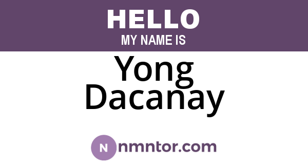 Yong Dacanay