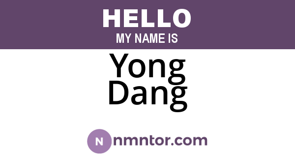 Yong Dang