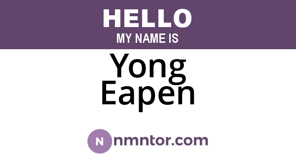 Yong Eapen