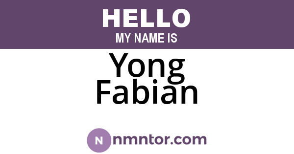 Yong Fabian