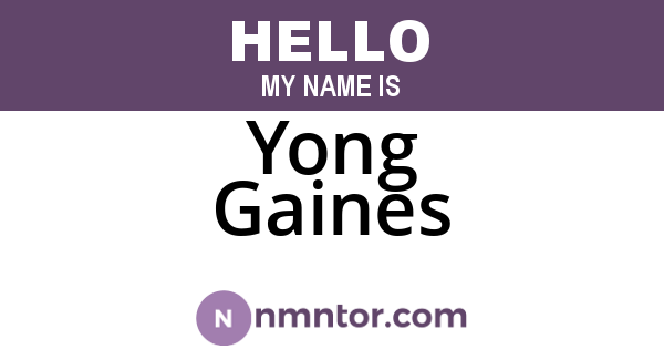 Yong Gaines