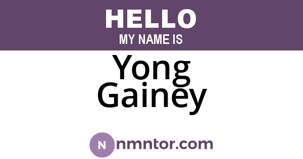 Yong Gainey