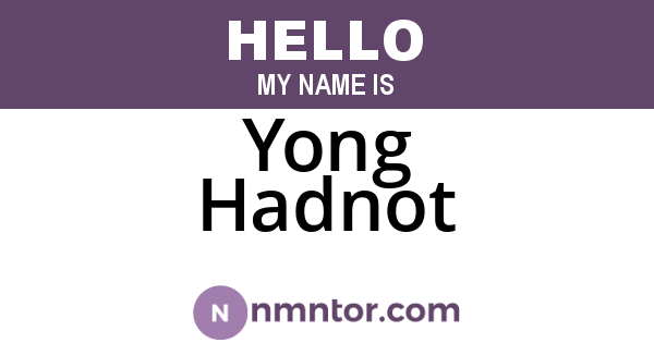 Yong Hadnot