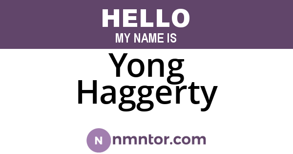 Yong Haggerty