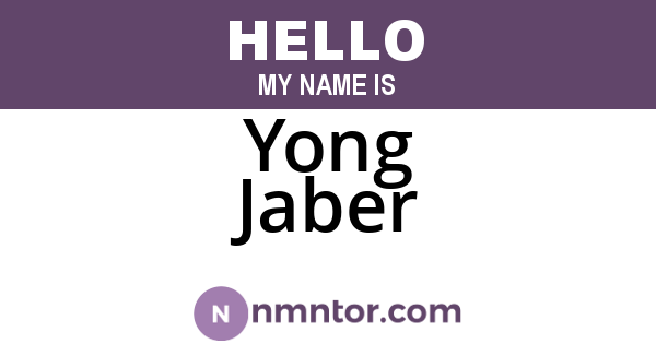 Yong Jaber