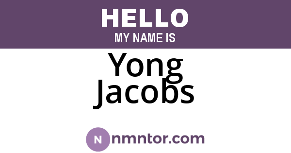 Yong Jacobs