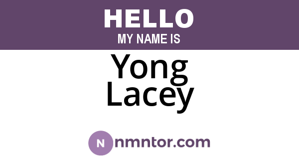 Yong Lacey