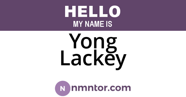 Yong Lackey