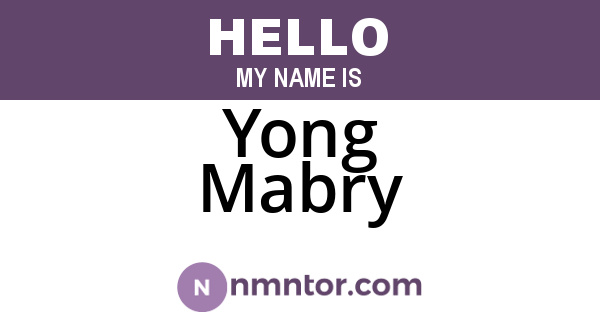 Yong Mabry