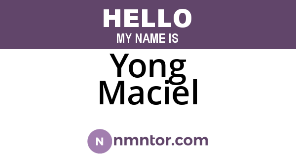 Yong Maciel