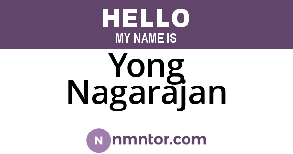 Yong Nagarajan