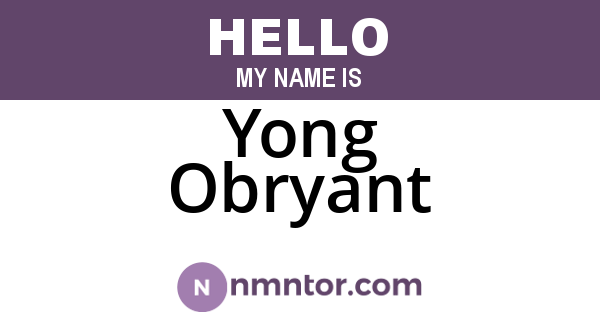 Yong Obryant