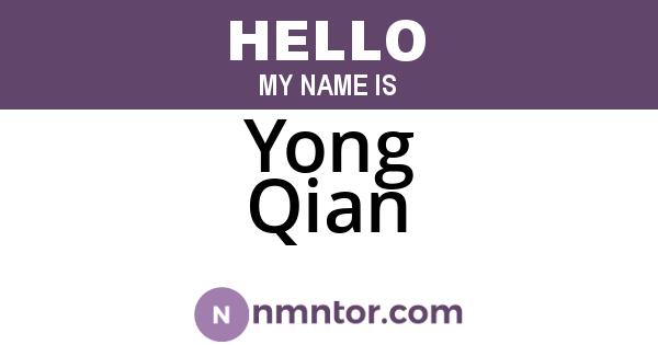 Yong Qian