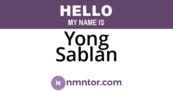 Yong Sablan