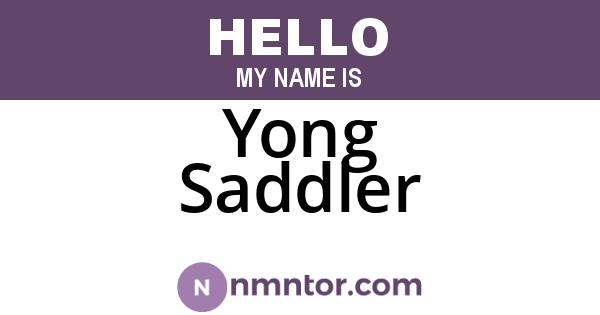Yong Saddler