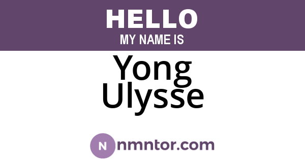 Yong Ulysse