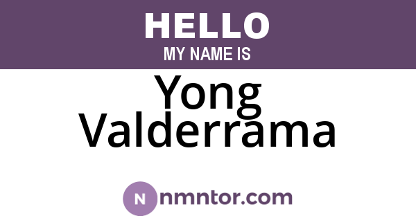 Yong Valderrama