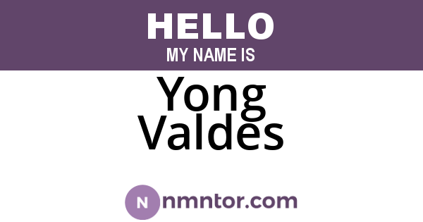 Yong Valdes