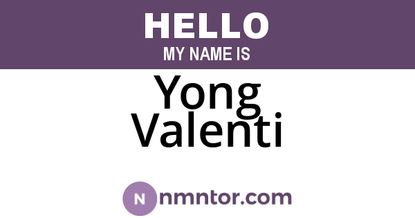 Yong Valenti