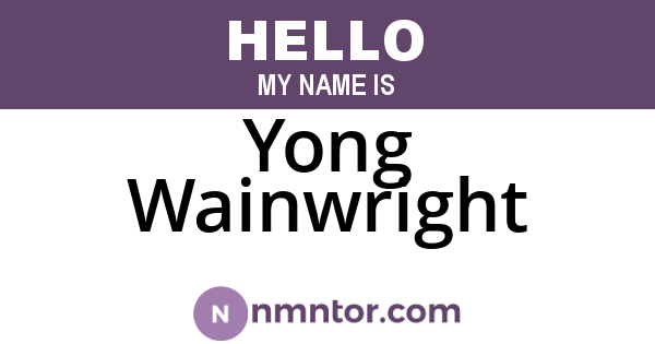 Yong Wainwright