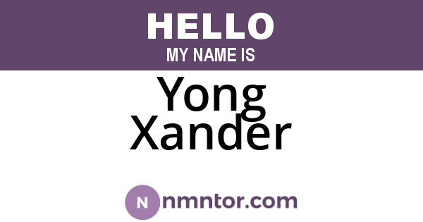 Yong Xander
